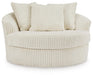 Signature Design Ivory Oversized Swivel Accent Chair