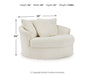Signature Design Ivory Oversized Swivel Accent Chair