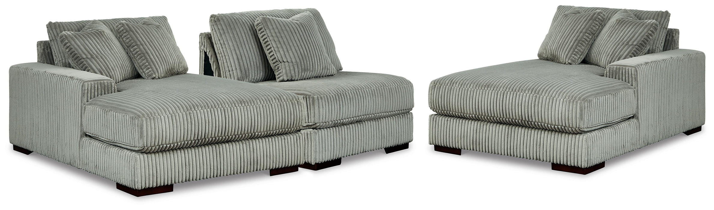 3-Piece Sectional with Double Chaise