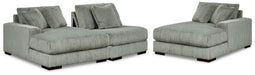 3-Piece Sectional with Double Chaise