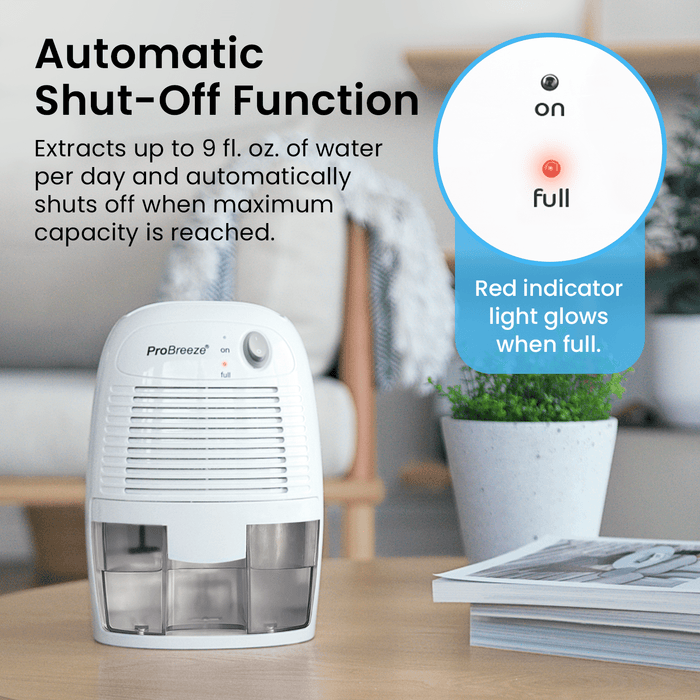Pro Breeze Mini Portable Dehumidifier, 17oz Ultra Quiet Compact Peltier Dehumidifier, 215 Sqft 1pack - new