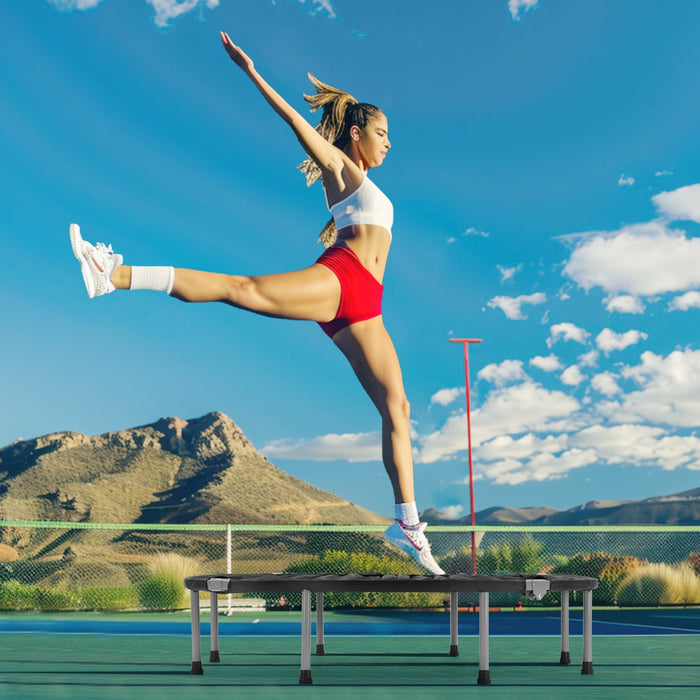 GIANNA 48 Foldable Trampoline Max Load 330lbs, Exercise Trampoline for Adults/Kids, With Adjustable - open_box