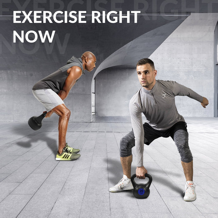 BalanceFrom Wide Grip Kettlebell Exercise Fitness Weight Set, 3-Pieces: 10lb, 15lb and 20lb Kettlebells - new