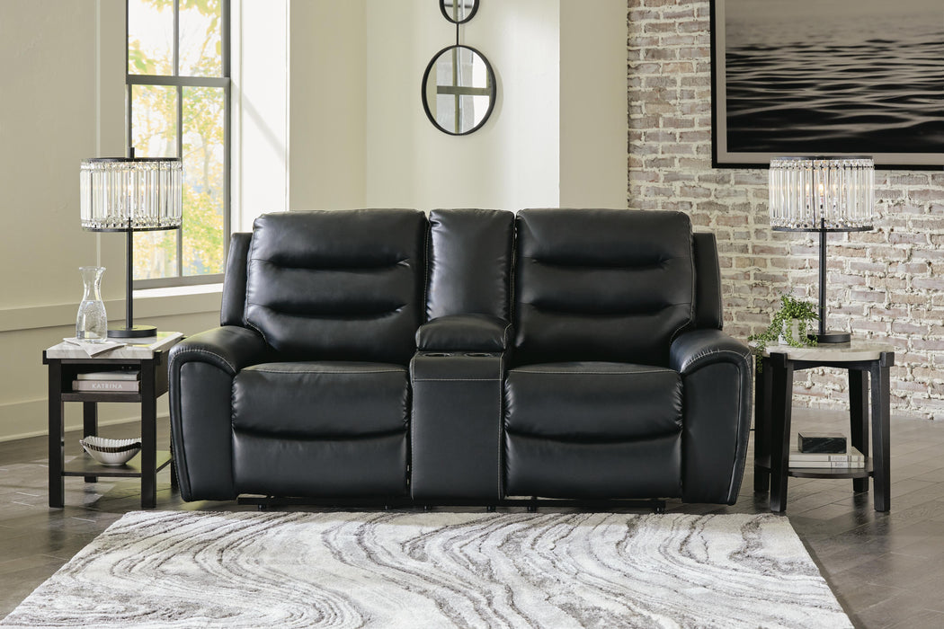 Warlin Black PWR REC Loveseat/CON/ADJ HDRST