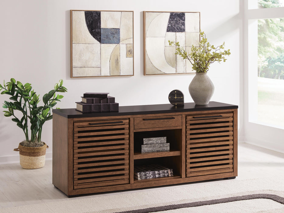 Kallari Warm Brown/Black Credenza
