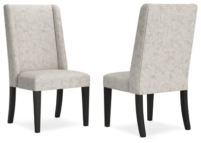 Welltern Cream/Black Dining UPH Side Chair (Priced Per Item, Must Order 2, 4, 6, or 8)