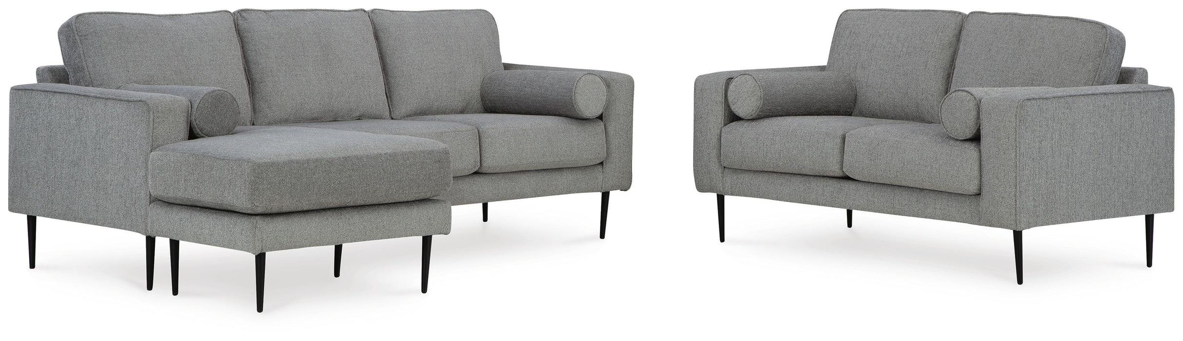Hazela Charcoal Hazela Sofa Chaise and Loveseat