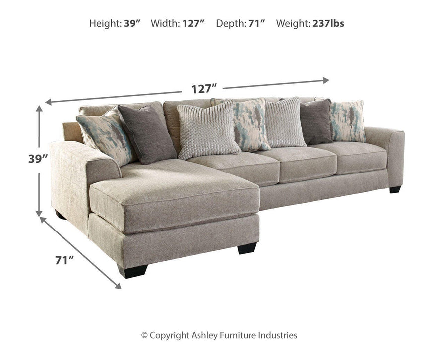 Ardsley Pewter Ardsley 2-Piece Sectional with Chaise