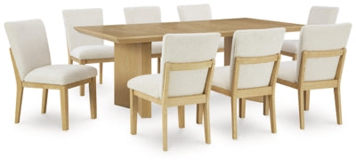 Whittgate Light Brown Whittgate Dining Table and 8 Chairs