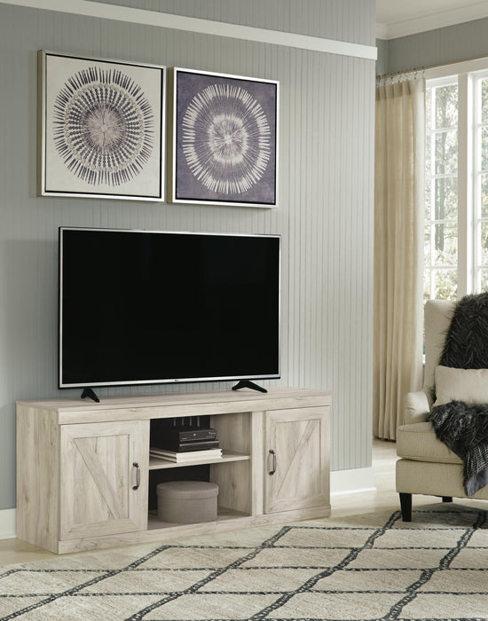 Bellaby Whitewash LG TV Stand w/Fireplace Option