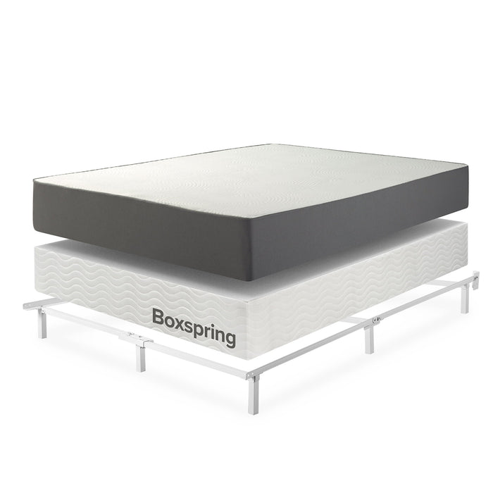 Zinus 7" Compack® Metal Bed Frame, White, Twin - new