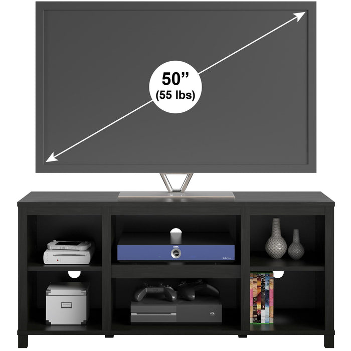 Mainstays Parsons TV Stand for TVs up to 50", Black Oak - new