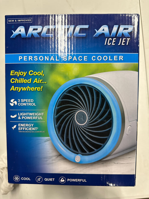 Arctic Air Ice Jet Air Cooler, 3 Speed Portable Cooler with LED, Lightweight & Compact Space Cooler - new