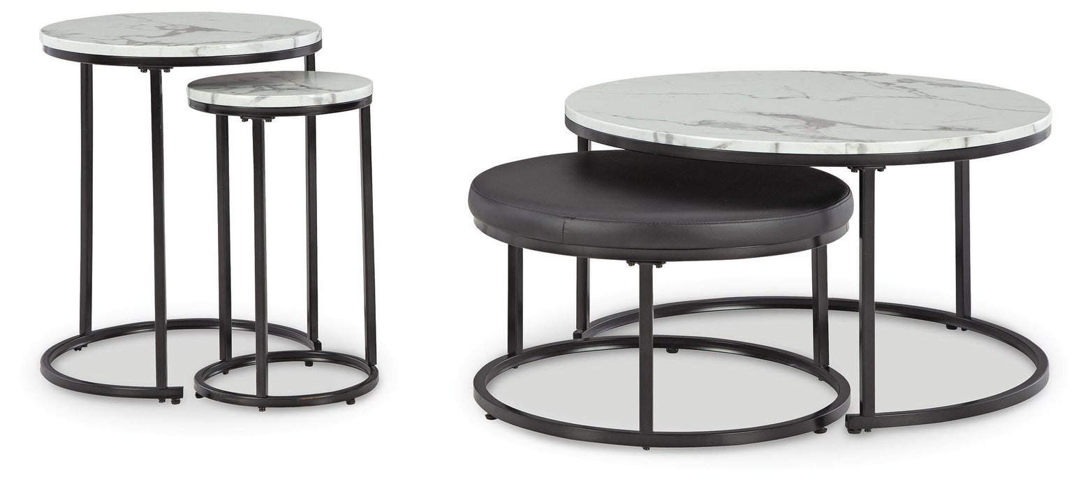 Jusmour Black/White Occasional Nesting TBL (4/CN)
