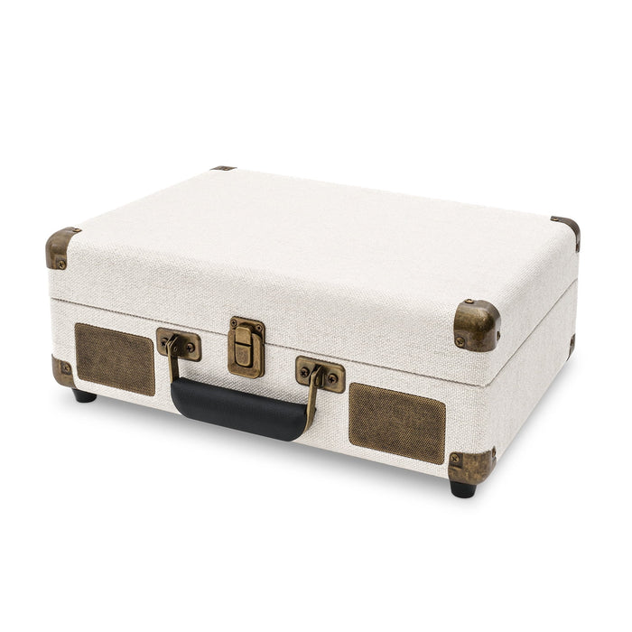 Victrola Venture Bluetooth Portable Mid-Century Modern Suitcase Record Player with 3-Speed Turntable & Built-in Speakers | Oak - new