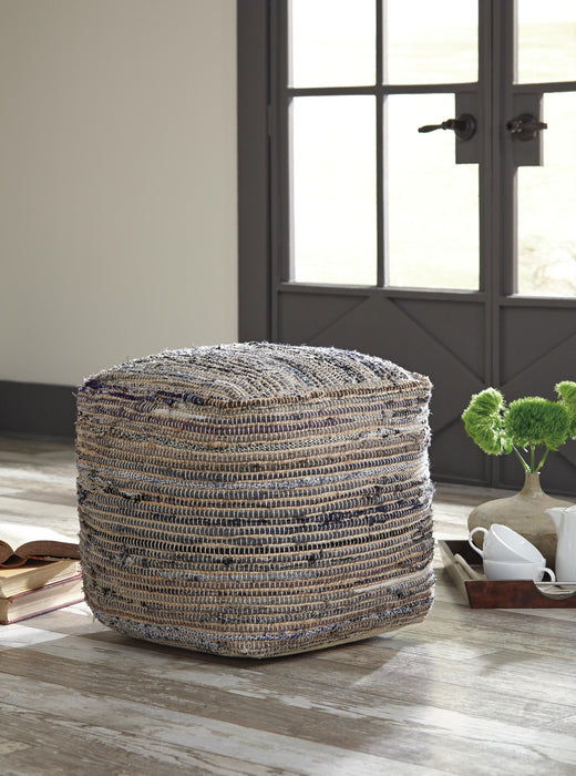Absalom Denim Pouf