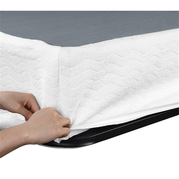 Lexicon Perrin Full Size Mattress Foundation in White foldable - new