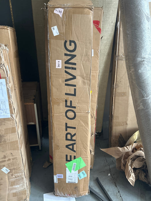 Allewie Queen Size Platform Bed Frame with Fabric Upholstered Headboard and Wooden Slats Support, Fully Upholstered Mattress Foundation/No Box Spring Needed/Easy Assembly, Dark Grey - new