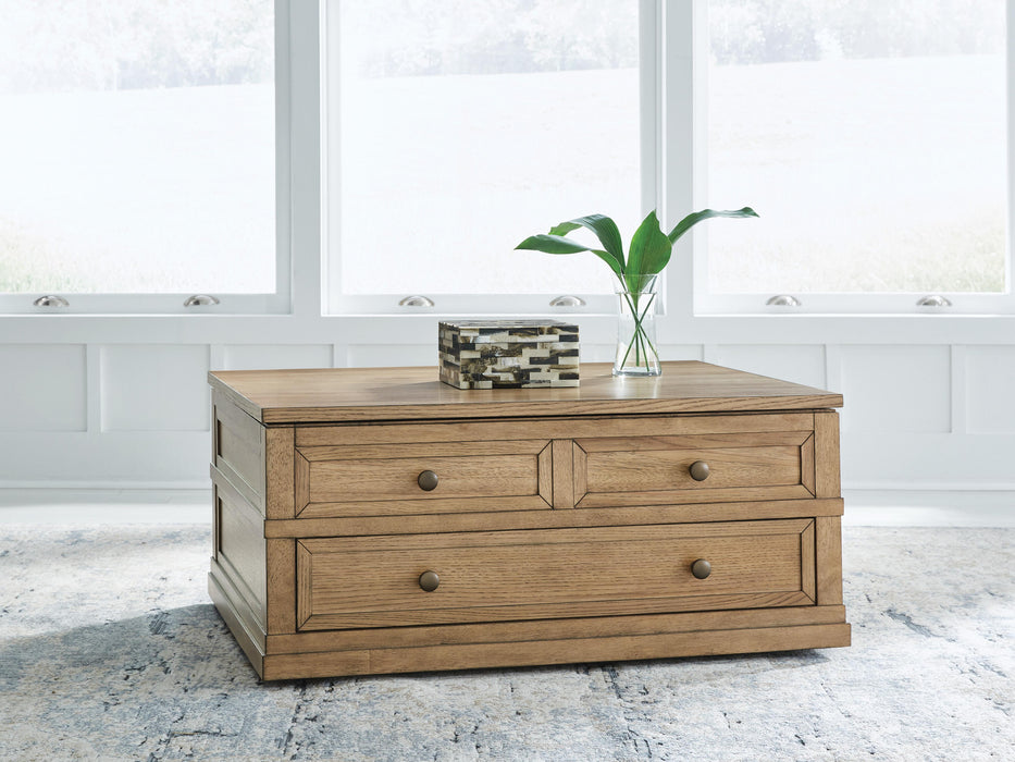 Sharlance Light Brown Lift Top Cocktail Table