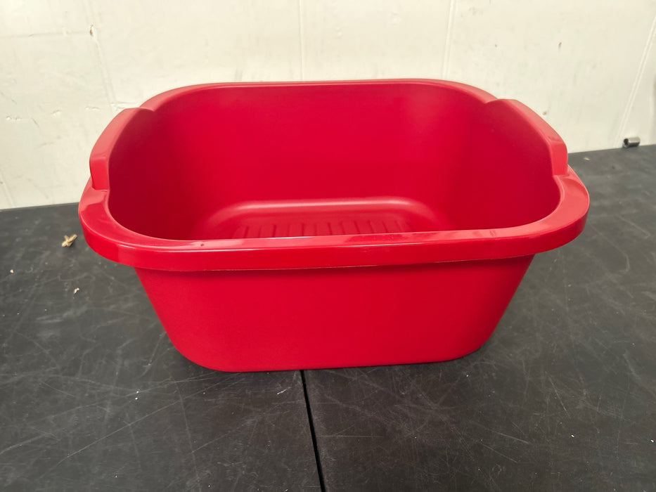 1 PACK ONLY Sterilite 12 Qt. Dishpan, Multi-Purpose Plastic Wash Tub, Kitchen, Sink, Red - new