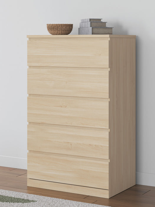 Onita Natural Five Drawer Chest