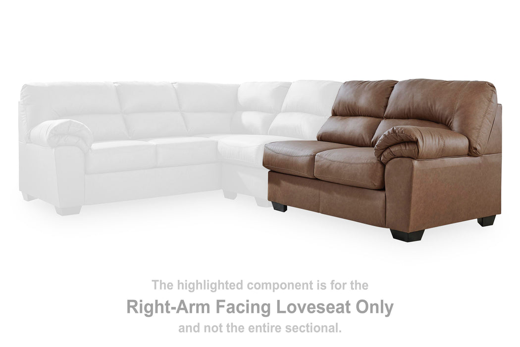 Whitlock Caramel RAF Loveseat