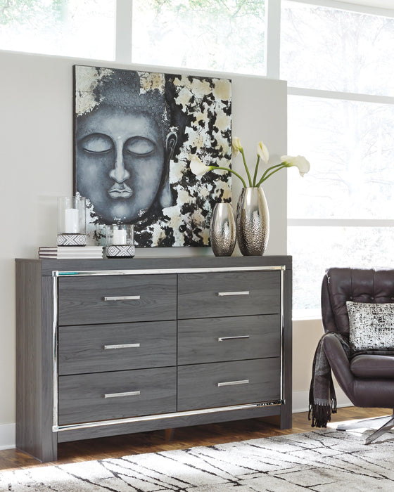 Lodanna Gray Six Drawer Dresser