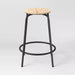Set of 2 24" Wood and Metal Base Backless Counter Height Barstool Stool with Footrest Natural - Room Essentials™