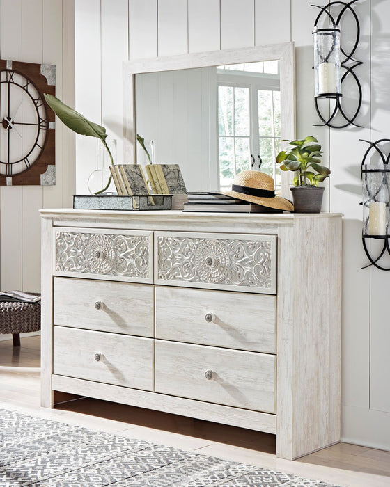 Paxberry Whitewash Paxberry Dresser and Mirror