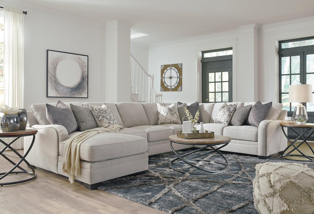 Dellara Chalk Dellara 5-Piece Sectional with Chaise