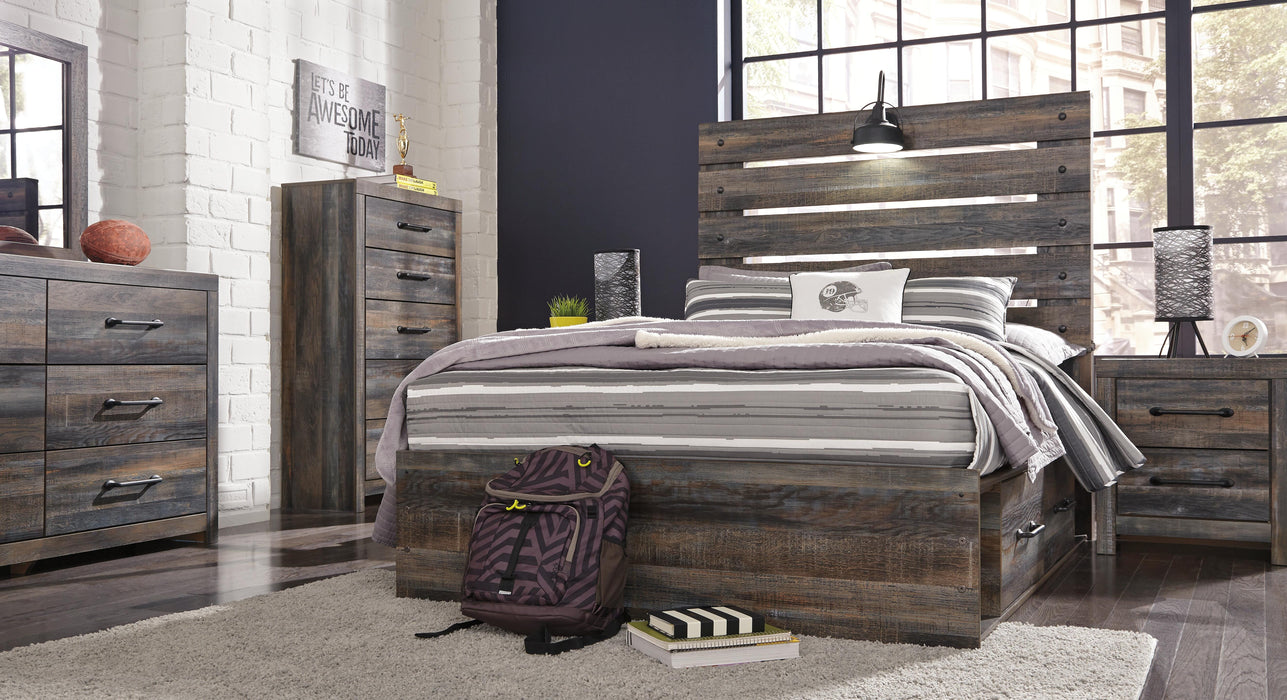 Drystan Multi Drystan Full Panel Bed with 2 Storage Drawers