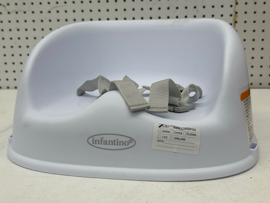 Infantino Simply Modern Booster Seat with 3-Point Safety Harness, Contoured Seat, and Easy-Clean Design for Babies and Toddlers - new