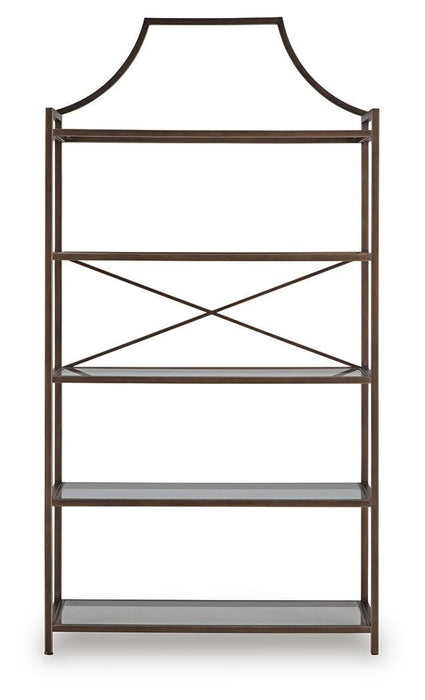 Bernonly Antique Bronze Finish Bookcase
