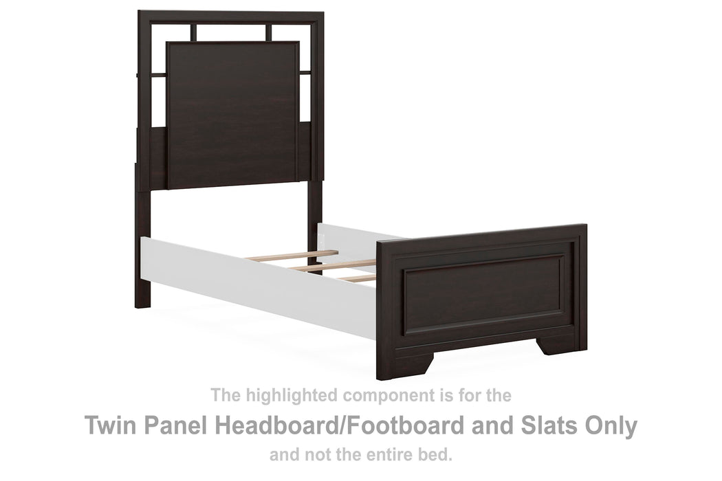 Covetown Dark Brown Twin Panel HDBD/FTBD/Slats