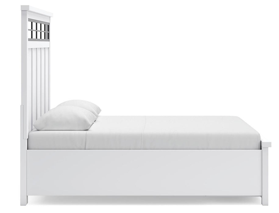 Ashbryn White/Natural Ashbryn Queen Panel Storage Bed