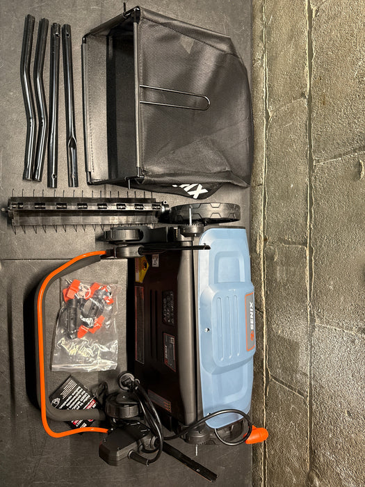 SENIX Corded Dethatcher/Scarifier 2 in 1, 15" 13Amp, 5-Position Adjustment with Collection Bag, SCE13-M - new