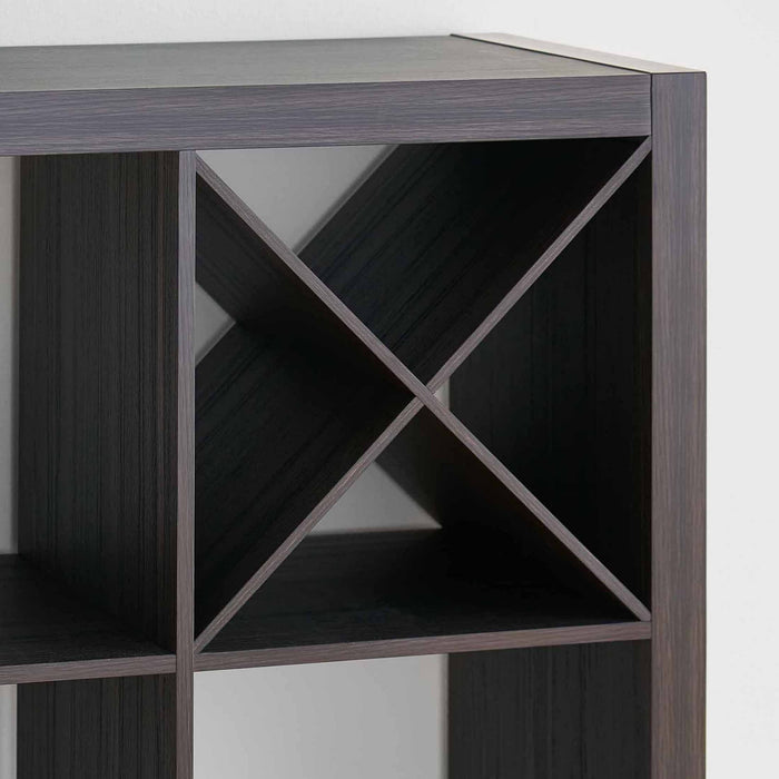 Better Homes & Gardens X Shelf Cube Organizer Insert, Tobacco Oak - open_box