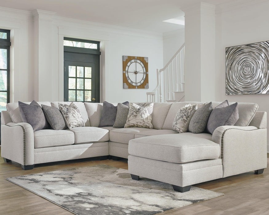 Dellara Chalk Dellara 4-Piece Sectional with Chaise