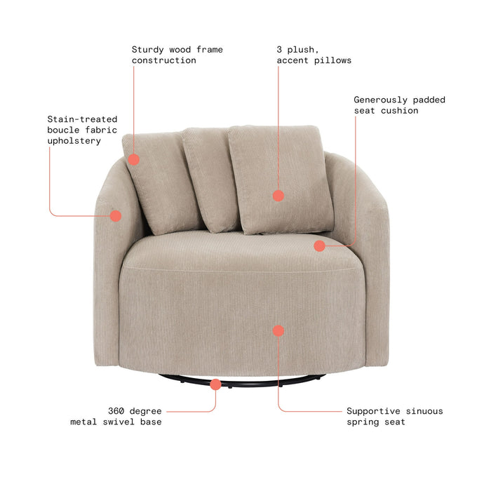 Beautiful Drew Chair by Drew Barrymore, Fawn Cord - open_box