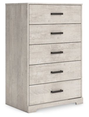 Shawburn Gray Five Drawer Chest