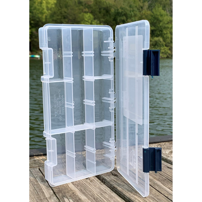 Plano Fishing Tackle Boxes & Bait Storage, Prolatch Adjustable Transparent Stowaway Utility Box, Clear - new