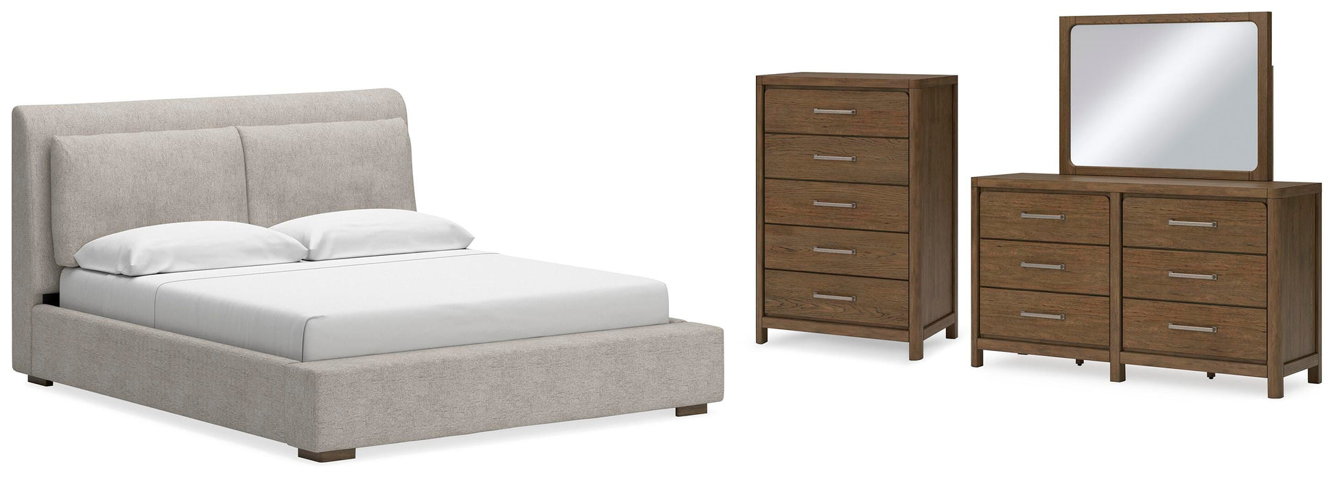 Cabalynn Light Brown Upholstered Bedroom Collection