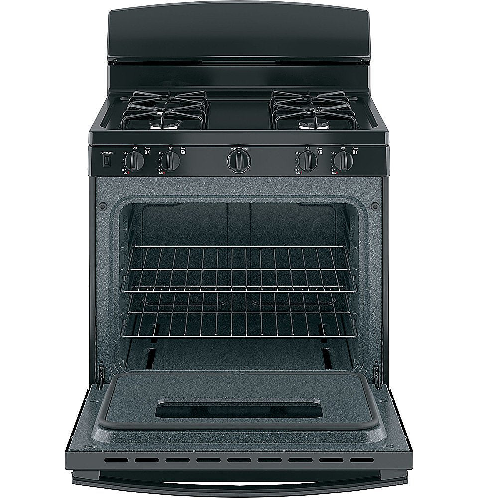 GE - 4.8 Cu. Ft. Freestanding Gas Range - Black - display_model