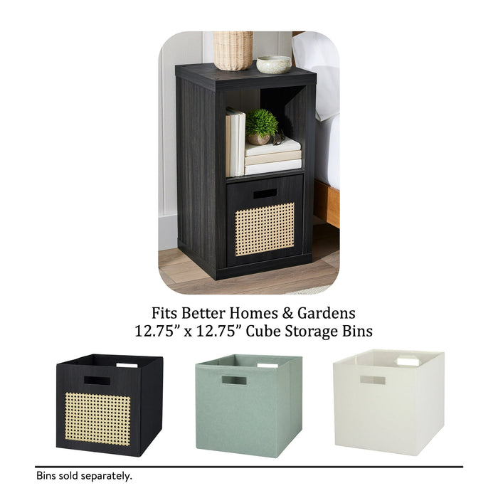 Better Homes & Gardens 2 Cube Storage Organizer, Charcoal - new