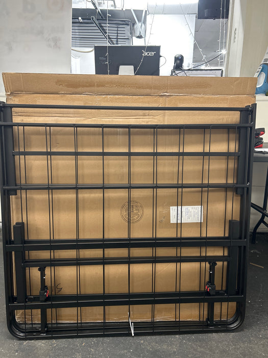 Mainstays 14" High Profile Foldable Steel Twin Platform Bed Frame, Black - new