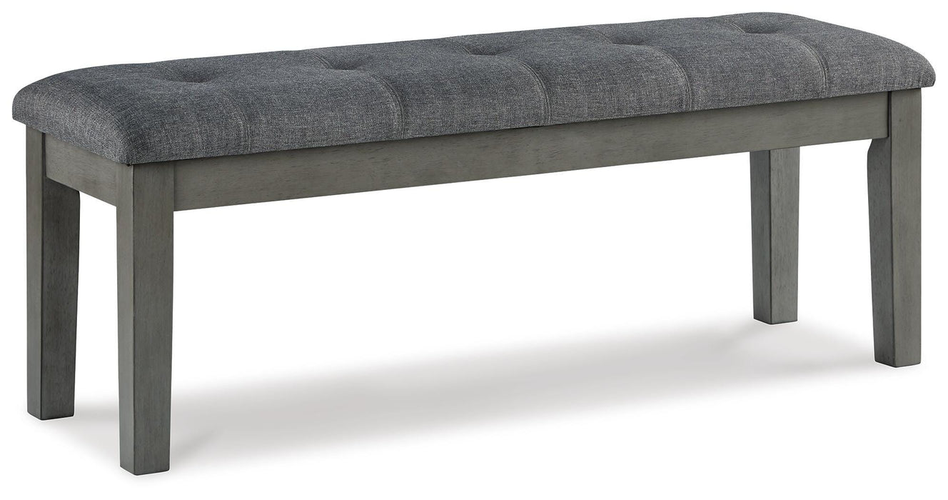 Hallanden Two-tone Gray Large UPH Dining Room Bench