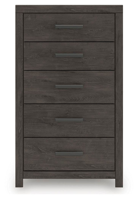 Prendonea Charcoal Five Drawer Chest