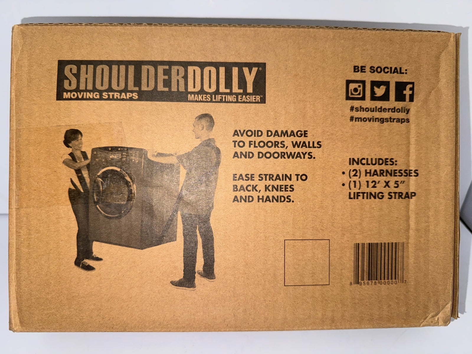 Shoulder Dolly Moving Straps - Lifting Straps - Move, Lift, And Secure Furniture, Appliances, Heavy, Bulky Objects Safely, Efficiently, More Easily Like the Pros - Essential Moving Supplies - new