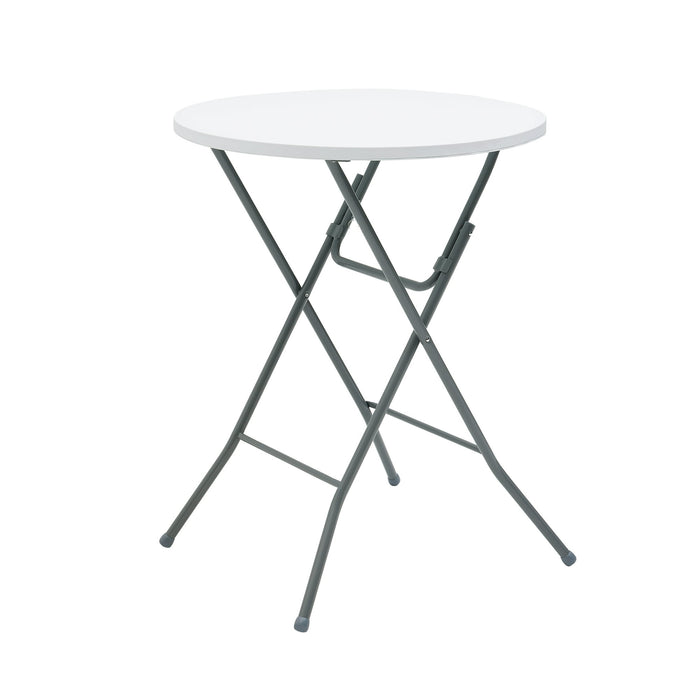 Mainstays 31" Round High-Top Folding Table, White - new