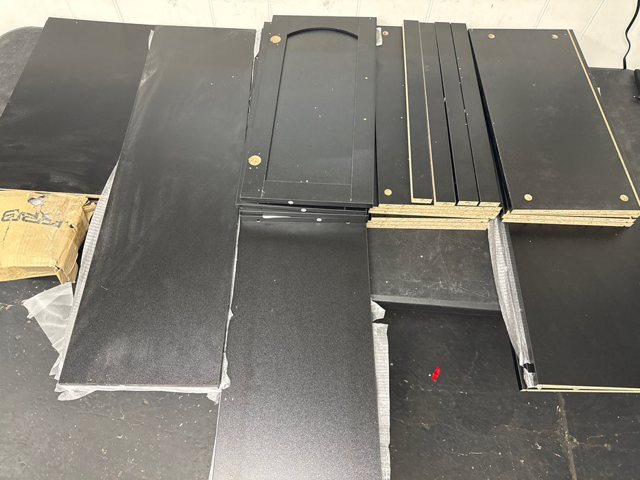 FACBOTALL Bookshelf and Bookcase with Doors, 6 Tier Double Wide Large Bookshelves, Open Display Shelves, 73'' Tall Bookshelf with Storage Cabinets for Home Office, Living Room, Library, Black - new